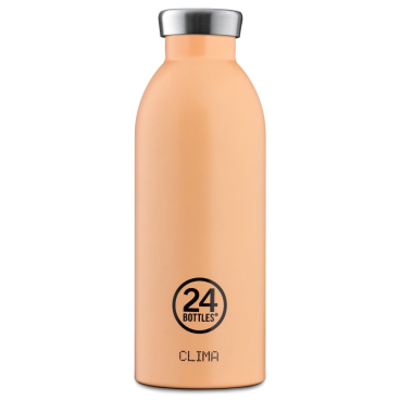 24 Bottles Clima Bottle Pastel Isolier-Trinkflasche 500 ml, Pastellorange, 12 h warm / 24 h kalt, Edelstahl Peach Orange - Bild-Darstellung des Produktes 1