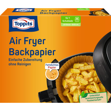 Toppits® Backpapier Air Fryer rund, Ø 20 cm 1 Packung = 20 Stück - Bild-Darstellung des Produktes 1