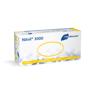 Meditrade Nitril®  3000 Untersuchungshandschuh 1 Karton = 10 Packungen à 100 Stück, Größe XS - Bild-Darstellung des Produktes 1