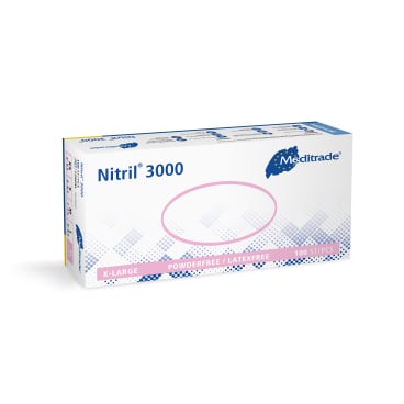 Meditrade Nitril®  3000 Untersuchungshandschuh 1 Karton = 10 Packungen à 100 Stück, Größe XL - Bild-Darstellung des Produktes 1