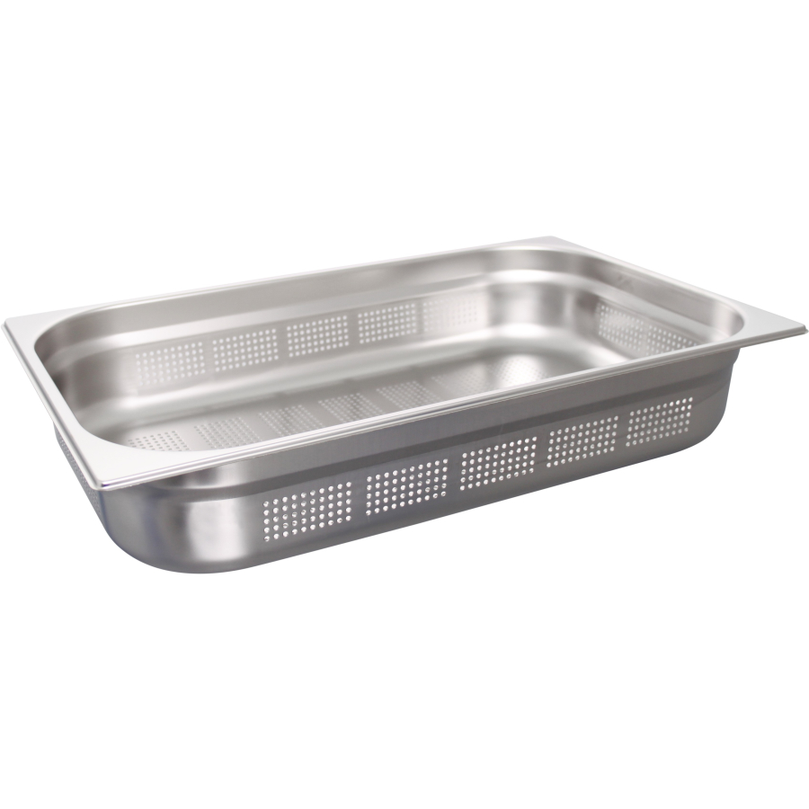 200 mm Tiefe mit GELOCHT günstig GN Behälter Gastronorm 1//2 Edelstahl 65 mm