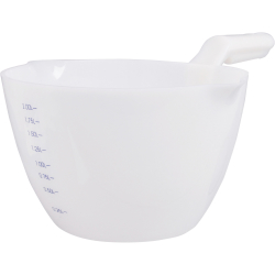 Schneider GmbH SCHNEIDER Kasserolle mit Griff, 2 Liter, Polypropylen, bruchsicher und hygienisch, Farbe: weiß/transparent 290200