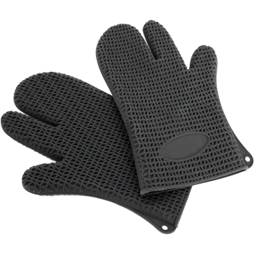 SCHNEIDER Silikon Backhandschuhe, schwarz – 1 Paar, Länge: 285 mm, Breite: 160 mm