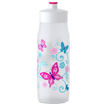 EMSA SQUEEZE Trinkflasche, 600 ml Farbe: Weiß, Motiv: Schmetterling - Bild-Darstellung des Produktes 1