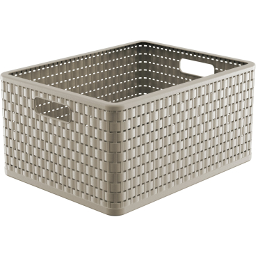 Rotho COUNTRY Aufbewahrungskorb, 28 Liter Farbe: cappuccino - Bild-Darstellung des Produktes 1