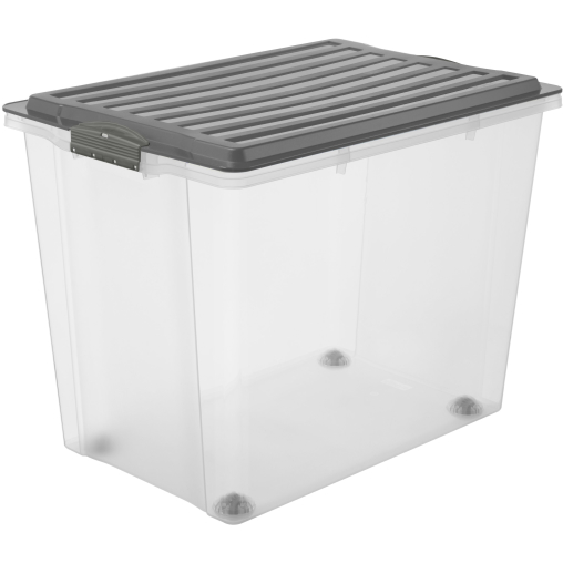 Rotho COMPACT Stapelbox mit Rollen, 70 Liter