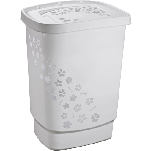 Rotho FLOWERS Wäschesammler, 55 Liter