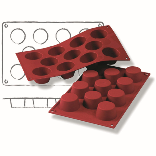 SCHNEIDER Silikon-Backform, Mini-Muffin, rot