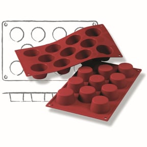 SCHNEIDER Silikon-Backform, Mini-Muffin, rot Höhe: 28 mm, Ø 51 mm kaufen