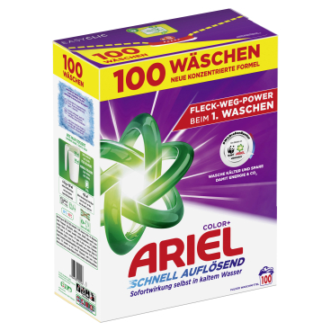 Ariel Color+ Pulver Colorwaschmittel 5,03 kg - 100 Waschladungen - Bild-Darstellung des Produktes 1
