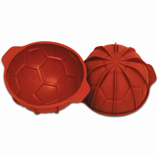 SCHNEIDER Einzelne Silikon-Backform, Fußball, rot
