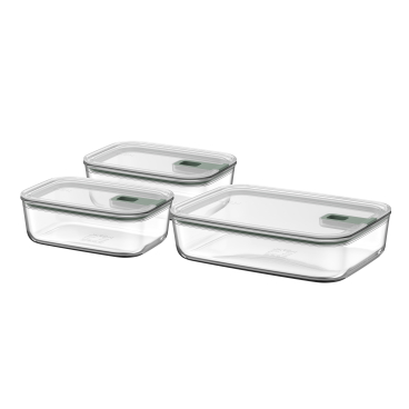 Mepal EasyClip Glas Frischedose, 3-teilig 2 x 1 l + 1 x 2,25 l 1 Set - Bild-Darstellung des Produktes 1