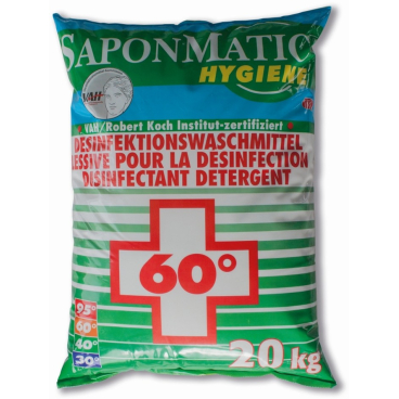 SAPONMATIC Hygiene Desinfektions - Vollwaschmittel 20 kg - Sack - Bild-Darstellung des Produktes 1