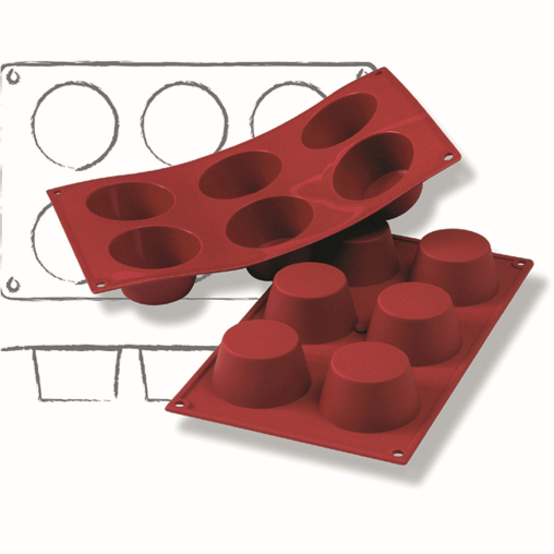 SCHNEIDER Silikon-Backform, Muffin, rot