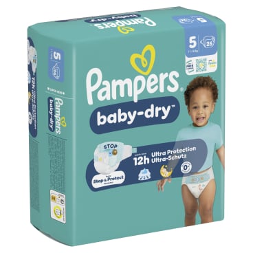 Pampers Baby Dry 5 Junior Windeln, 11-16 kg 1 Single Packung = 26 Windeln - Bild-Darstellung des Produktes 1