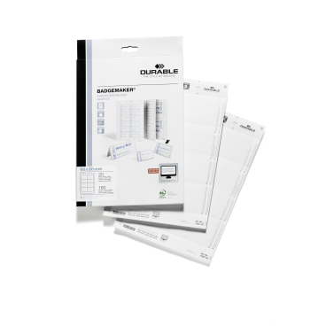 DURABLE BADGEMAKER® Einsteckschilder 1 Packung = 20 Stück, Maße: 60 x 90 mm, DIN A4 - Bild-Darstellung des Produktes 1