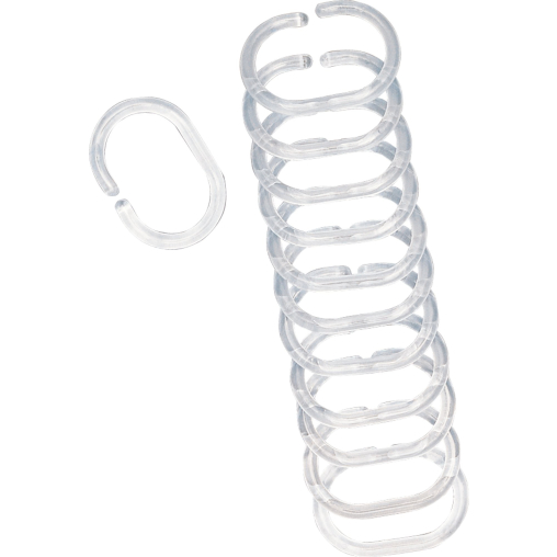 Nicol Duschringe-Set, 12-teilig, Polypropylen