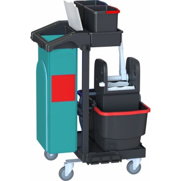 Arcora ECOBLACK 100 Reinigungswagen aus 97% Rezyklat Maße (L x B x H): 75 x 68 x 114 cm - Bild-Darstellung des Produktes 1