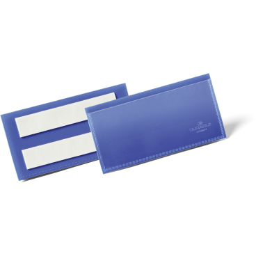 DURABLE Selbstklebende Etikettentasche, blau 1 Packung = 50 Stück, 100 x 38 mm - Bild-Darstellung des Produktes 1