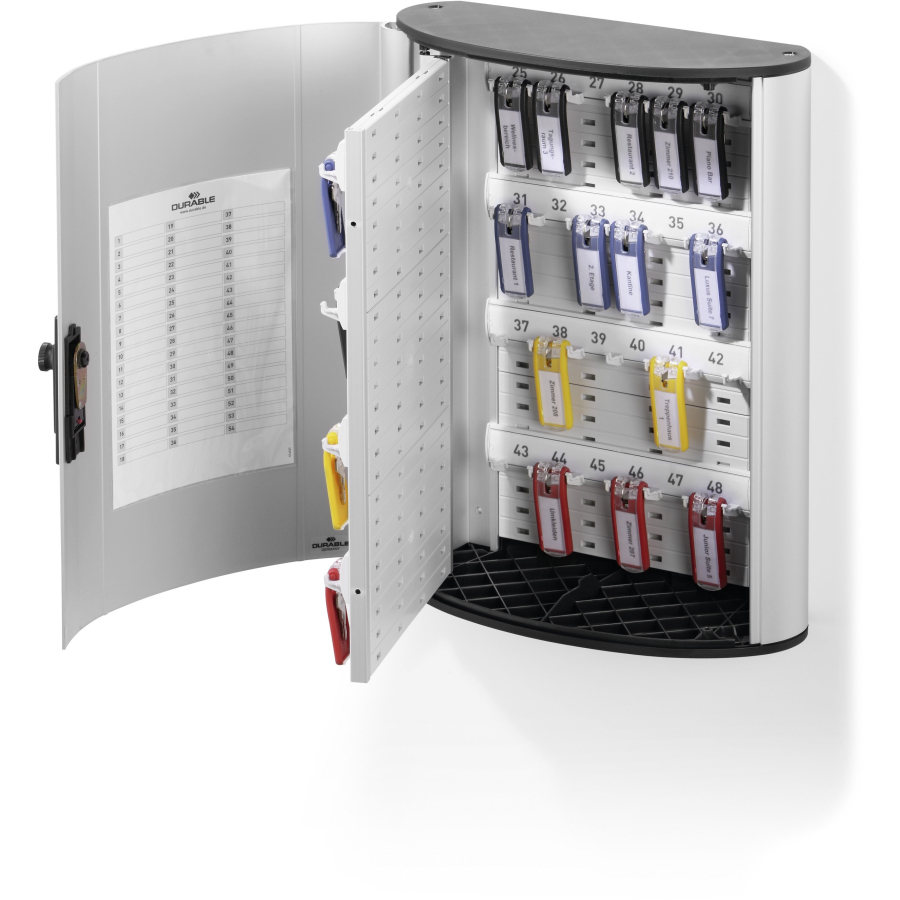 DURABLE KEY BOX CODE Schlüsselkasten, Für 48 Schlüssel, Maße: 302 x 400 ...
