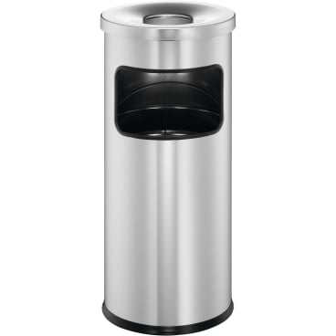 DURABLE Papierkorb Safe mit Ascher, 17 Liter Farbe: metallic silber, rund - Bild-Darstellung des Produktes 1