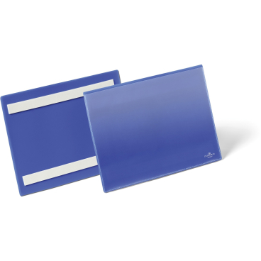 DURABLE Selbstklebende Etikettentasche, blau 1 Packung = 50 Stück, A5 quer - Bild-Darstellung des Produktes 1