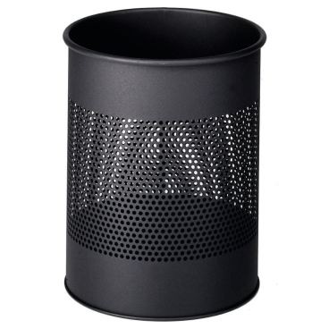 DURABLE Metall Papierkorb mit Perforationsring, 15 Liter Farbe: anthrazit - Bild-Darstellung des Produktes 1
