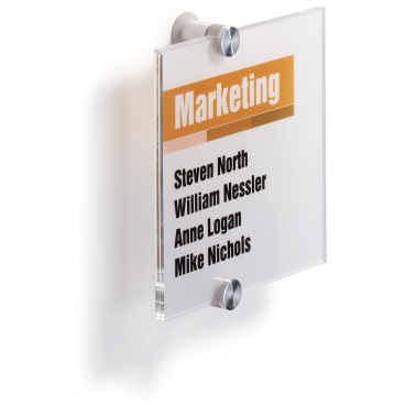 DURABLE CRYSTAL SIGN Türschild, transparent Maße: 148 x 148 mm - Bild-Darstellung des Produktes 1