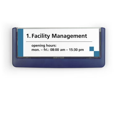 DURABLE CLICK SIGN Türschild, 149 x 52,5 mm Farbe: blau - Bild-Darstellung des Produktes 1