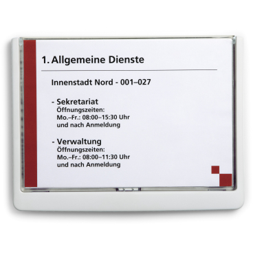 DURABLE CLICK SIGN A5 Türschild, 210 x 148,5 mm Farbe: weiß - Bild-Darstellung des Produktes 1