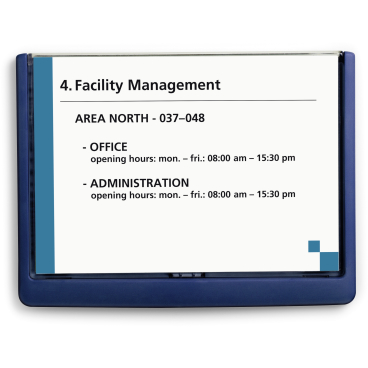 DURABLE CLICK SIGN A5 Türschild, 210 x 148,5 mm Farbe: blau - Bild-Darstellung des Produktes 1