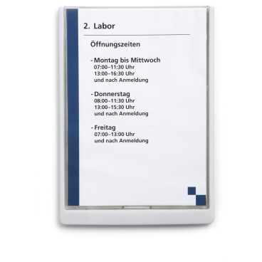 DURABLE CLICK SIGN A4 Türschild, 210 x 297 mm Farbe: weiß - Bild-Darstellung des Produktes 1