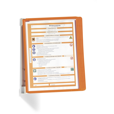 DURABLE Vario® Wall 5 Wandhalter 1 Set = 1 Wandhalter + 5 Sichttafeln, Farbe: orange - Bild-Darstellung des Produktes 1