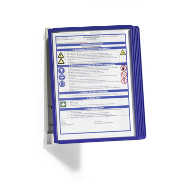 DURABLE Vario® Wall 5 Wandhalter 1 Set = 1 Wandhalter + 5 Sichttafeln, Farbe: blau - Bild-Darstellung des Produktes 1
