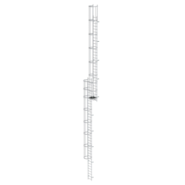 MUNK ortsfeste Steigleitern Aluminium eloxiert, 17,08m SH PG1 1 Stück - Bild-Darstellung des Produktes 1