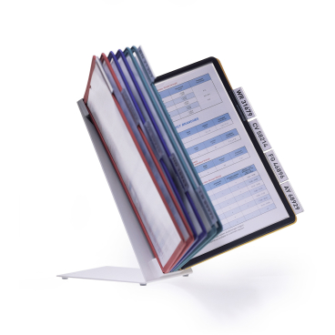 DURABLE Vario® Table 10 Sichttafelsystemset 1 Set = 1 Tischständer + 10 Sichttafeln, Farbe: farbig sortiert - Bild-Darstellung des Produktes 1