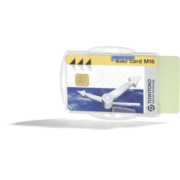 DURABLE Ausweishalter für zwei Betriebs- / Sicherheitsausweise 1 Packung = 10 Stück, Farbe: transparent - Bild-Darstellung des Produktes 1