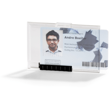 DURABLE PUSHBOX MONO Kartenhalter 1 Packung = 10 Stück, Farbe: transparent - Bild-Darstellung des Produktes 1