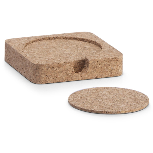 Zeller Kork-Glasuntersetzer-Set