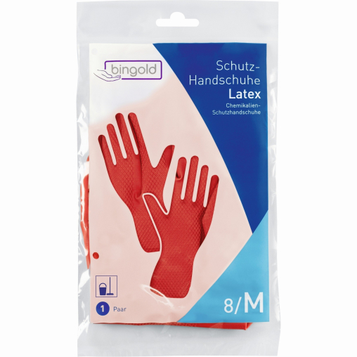 BINGOLD Schutzhandschuhe Latex, rot