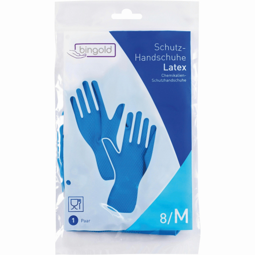 BINGOLD Schutzhandschuhe Latex, blau