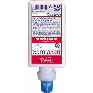 Dr. Schnell Hautschutzcreme SAMTASAN, silikonfrei 0,5 Liter - Flasche - Bild-Darstellung des Produktes 1