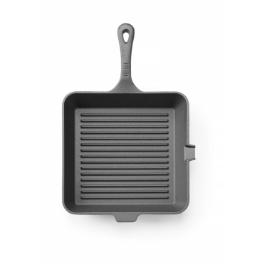 Gusseisen-Grillpfanne, HENDI, Schwarz, 250x250x(H)50mm, Quadratisch 629369 - Bild-Darstellung des Produktes 1