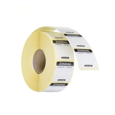Täglich anwendbare Lebensmittelsicherheitsetiketten, mehrfach verwendbar, leicht entfernbar , HENDI, Sonntag, Schwarz, 1000 Stk., 25x25mm 850534 - Bild-Darstellung des Produktes 1