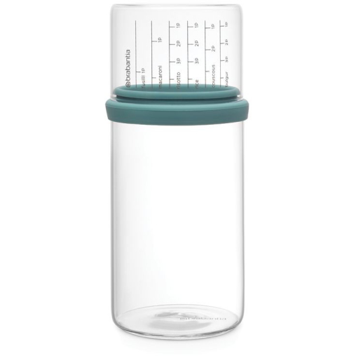 Brabantia Vorratsglas mit Messbecher, 1,0 Liter