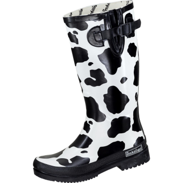 Bockstiegel Regenstiefel KUH Damen, Gummistiefel schwarz/weiß, Größe 42. schwarz/weiß - Bild-Darstellung des Produktes 1