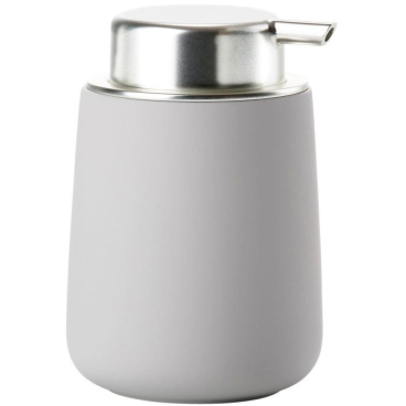 ZONE Denmark Nova Seifenspender, mattes Porzellan, 250 ml 250 ml, Höhe 11,5 cm, Ø 8 cm, Farbe grau - Bild-Darstellung des Produktes 1