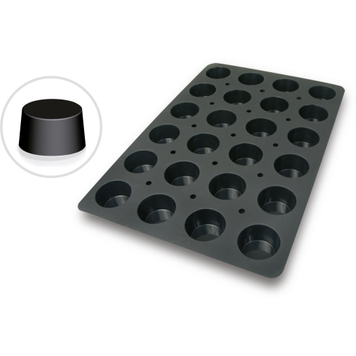 SCHNEIDER Silikon-Backform, Muffin, schwarz