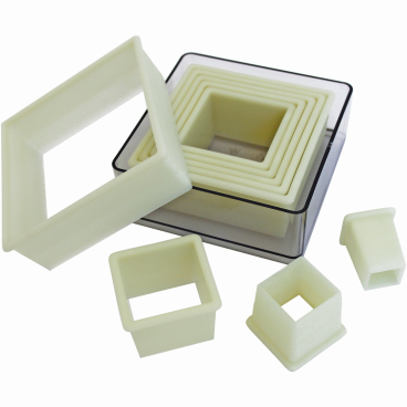 SCHNEIDER Ausstechersatz aus Nylon, Quadrat 9-teiliges Set, glatt - Bild-Darstellung des Produktes 1