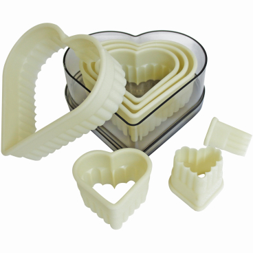 SCHNEIDER Ausstechersatz aus Nylon, Herz 7-teiliges Set, gezackt - Bild-Darstellung des Produktes 1